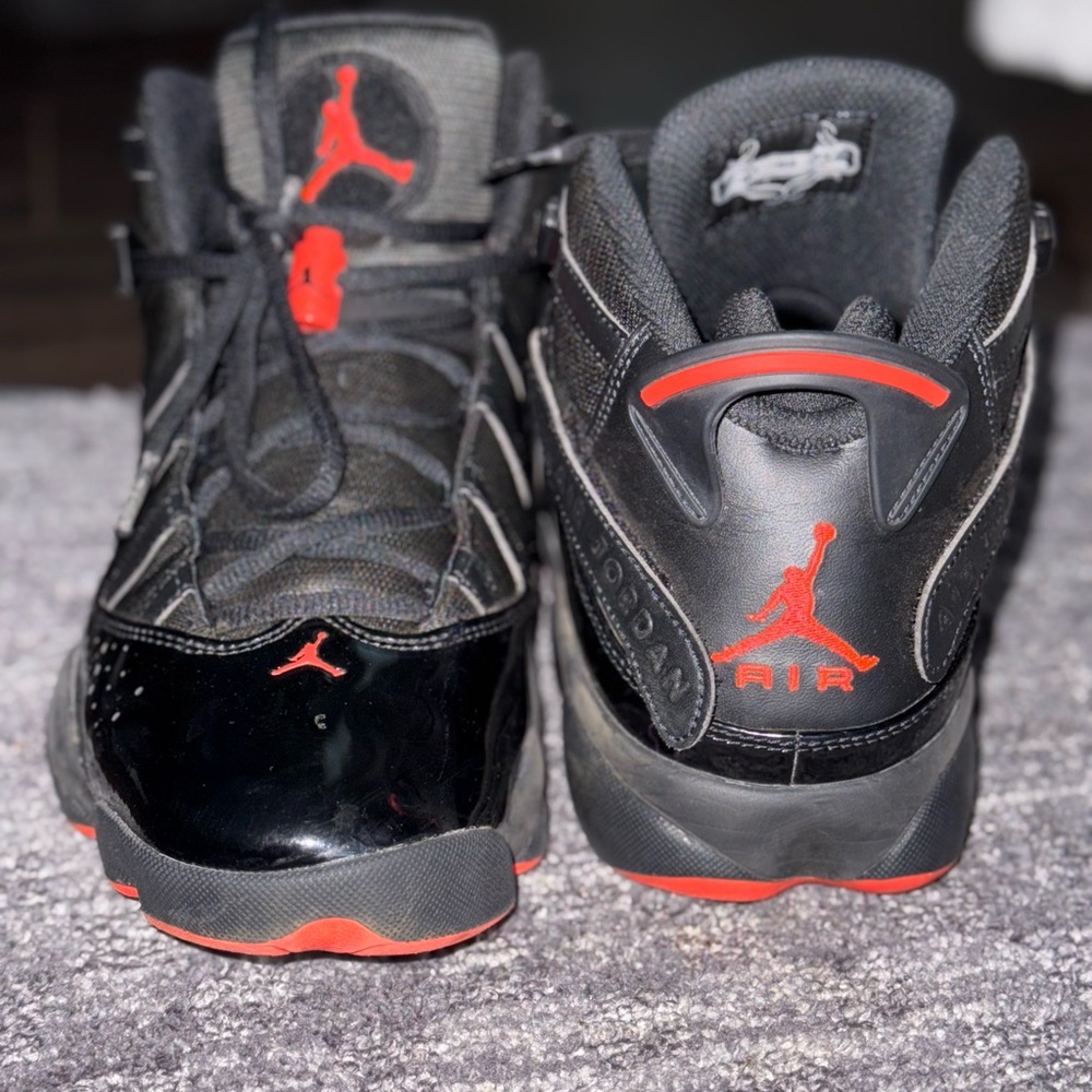 Jordan Black and Red Sneakers